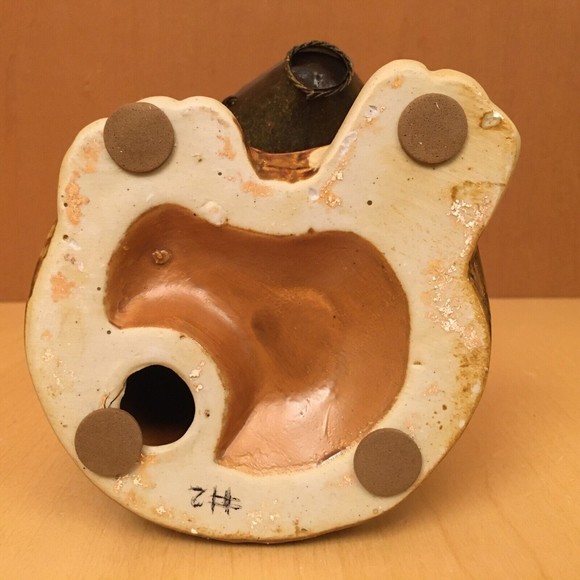 Terry's Village Garden Bunny #2 Stoneware Metal Basket  10" Easter Spring - Picture 7 of 11